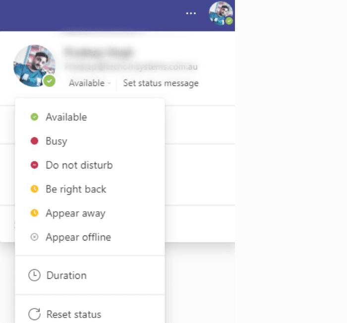 Microsoft Teams - Status