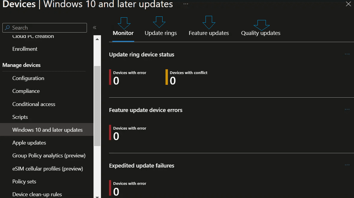 New Devices management in Intune Admin Portal