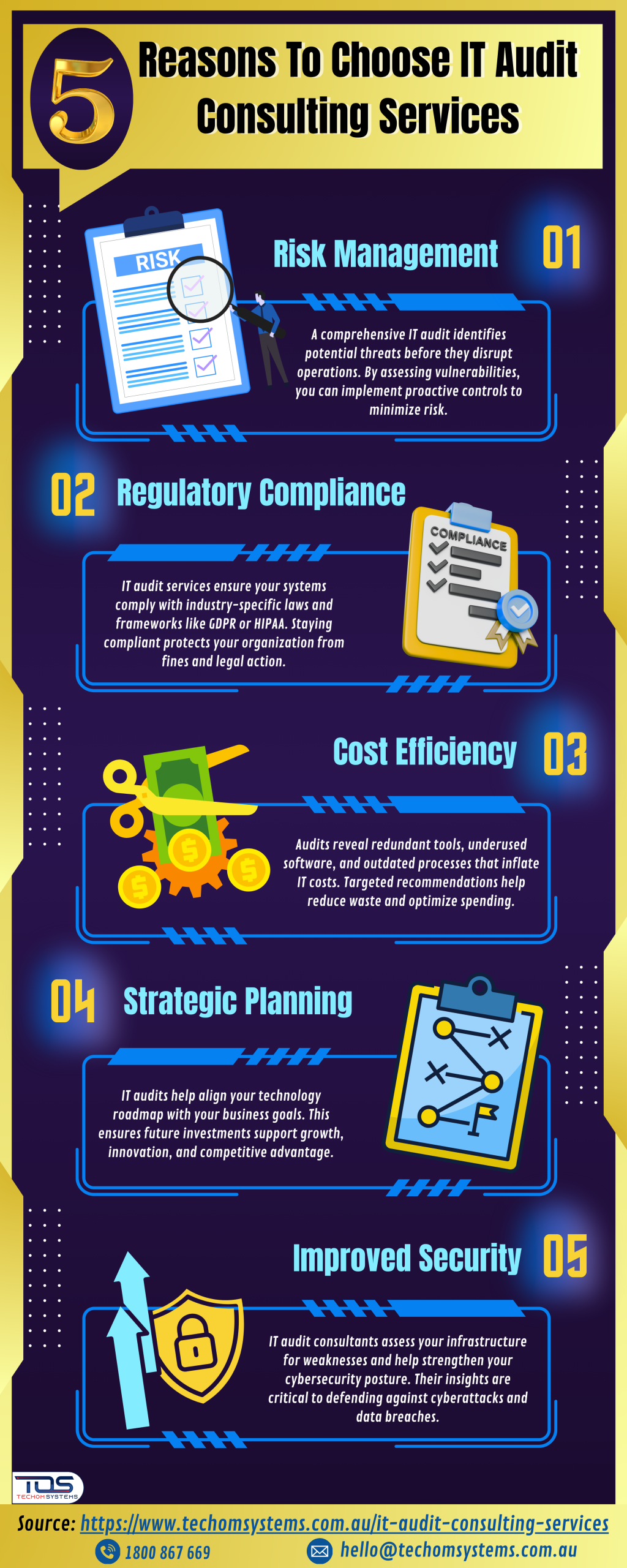 IT audit consulting services infographic